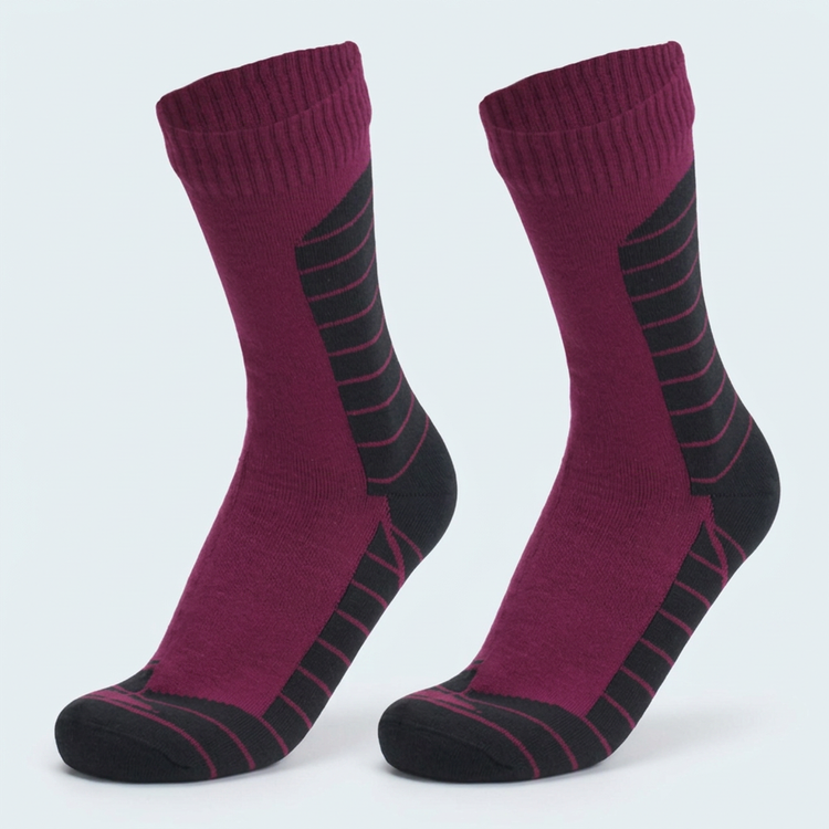 Pair of Wine Red SOGGS All-Weather Waterproof Sock